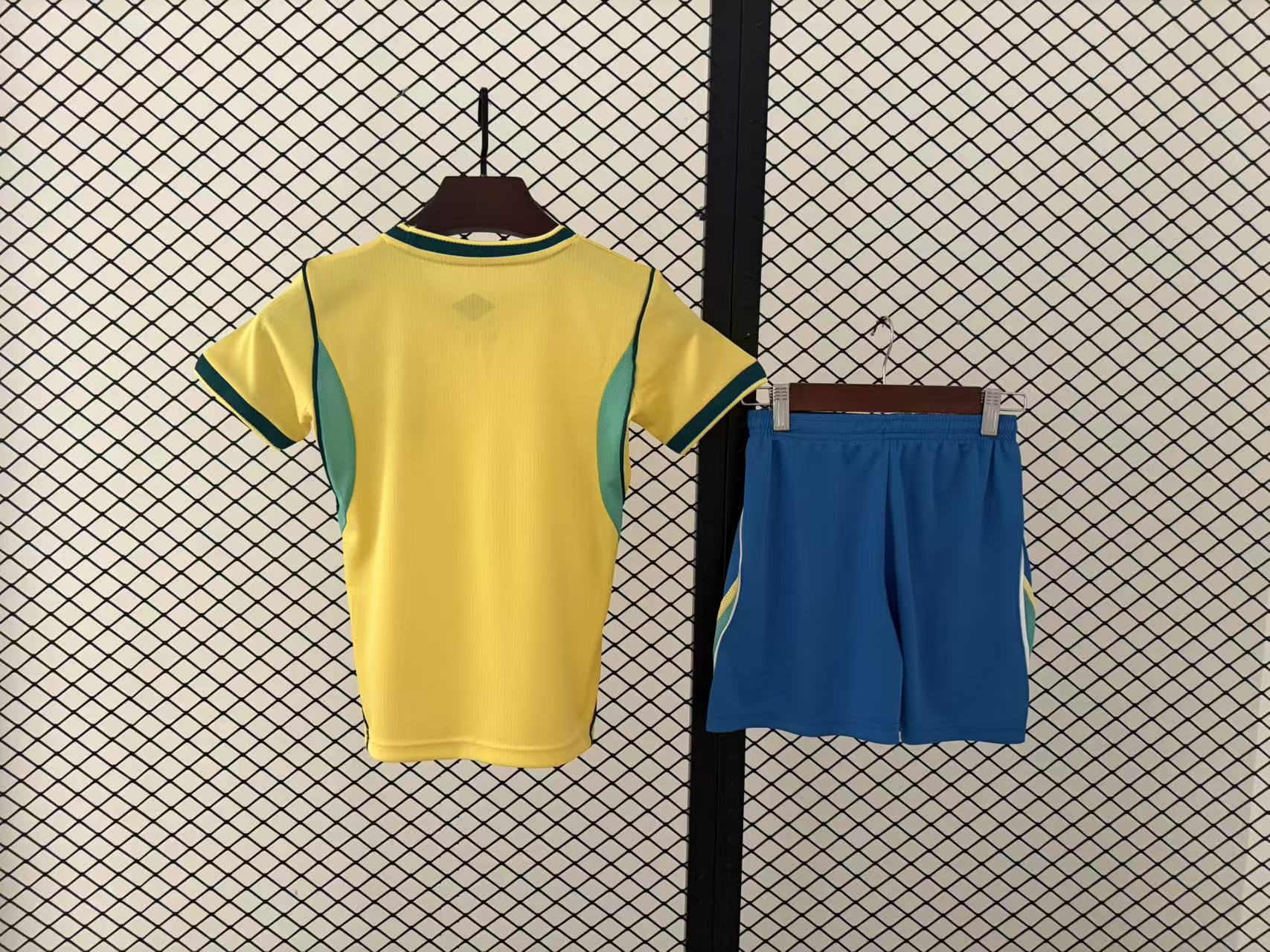 Brazil 26/27 Kids Home Jersey — back